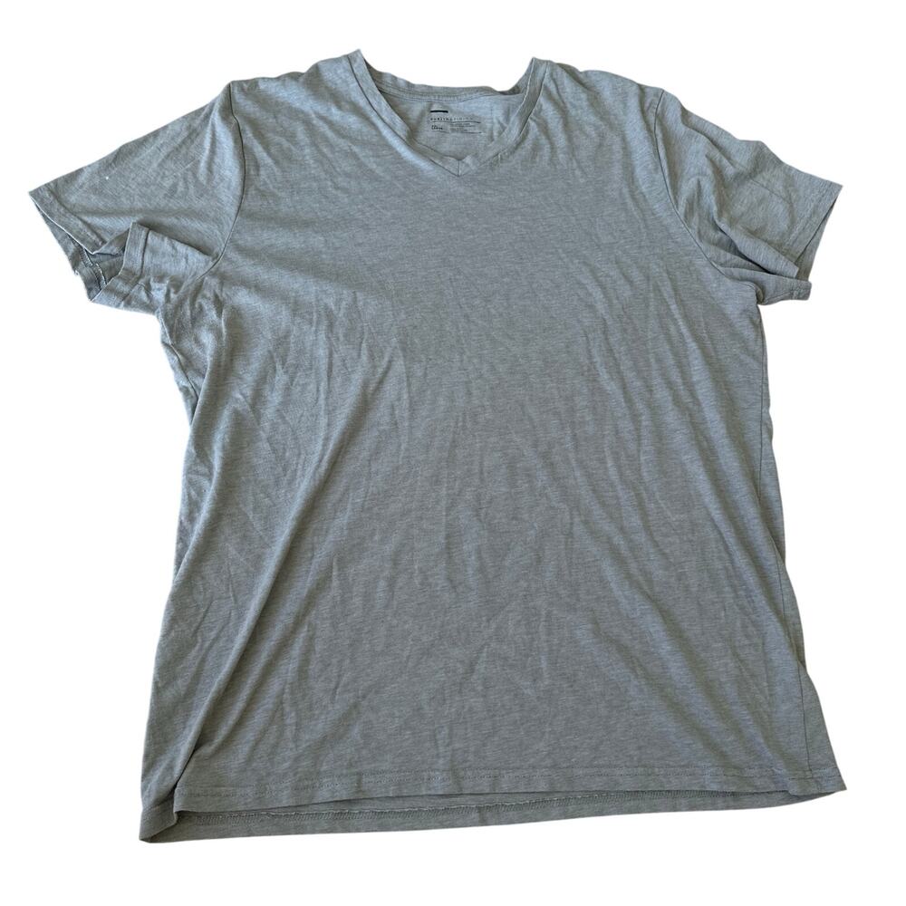 Public Opinion Gray V-Neck Short Sleeve Tee - Men's XXL